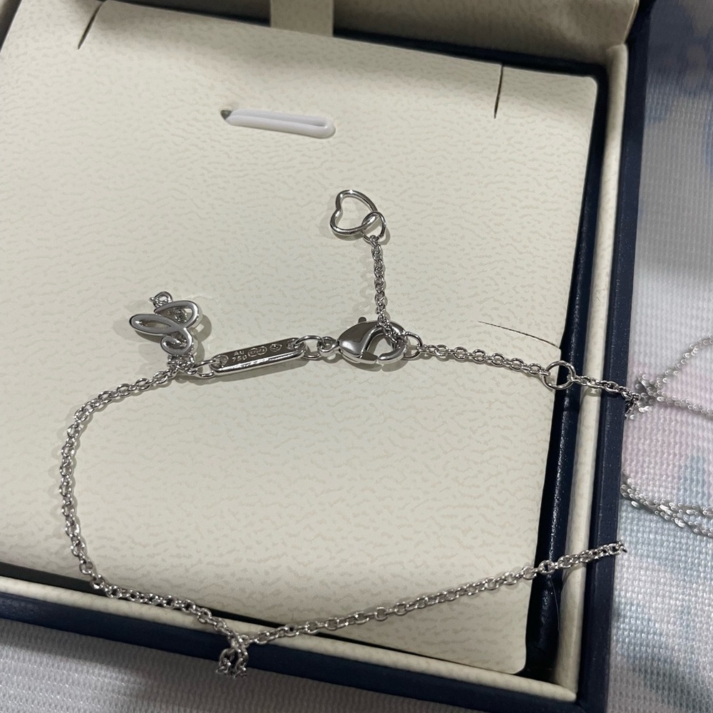 Chopard Silver Geometric Bar Necklace in Polished Silver - Picture 10 of 11